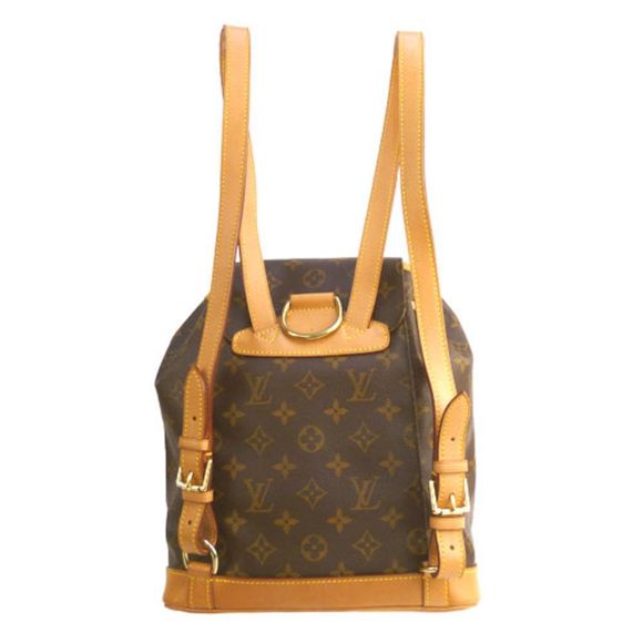 Louis Vuitton Montsouris MM Monogram Rucksack Backpack Brown Gold Metal Fittings - Picture 2 of 10